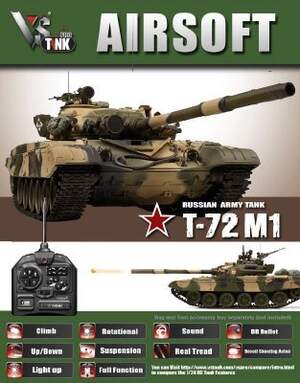 Танк на радиоуправлении T72 M1 1:24 Airsoft/JR )
